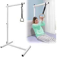 Trapeze Bar for Hospital Bed, Free Standing Trapeze Swing Bar for Elderly Bed Pull Up, Medical Assist Handle with Floor Stand for Disabled, Bedridden Daily Living 300LBS Weight Capacity