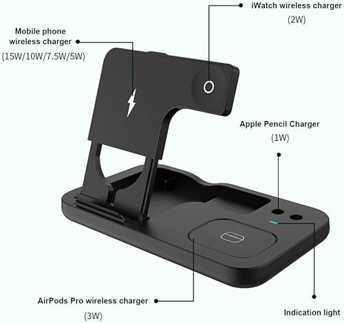 Miniatura 4 de BoxWave - Cargador compatible con Samsung Galaxy Z Fold 2  Soporte inalámbrico de escritorio multicarga Pro con cargadores inalámbricos que