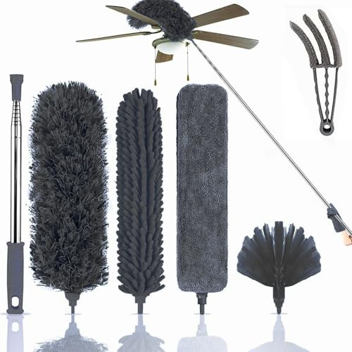 DODGE 'N WOLVES 6 Pcs Home Cleaning Duster Set, Microfiber Feathe...