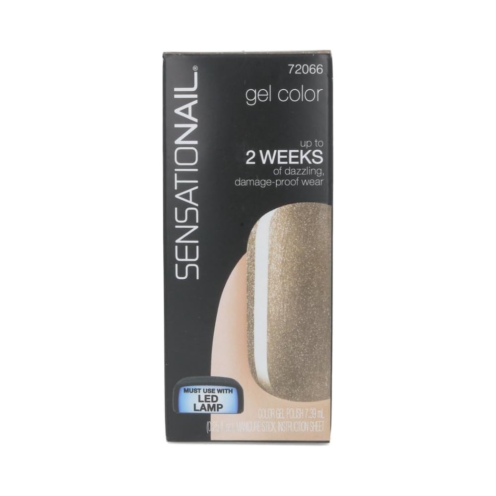 Gel Nail Polish, Gold Rush, 7.39ml, Gold/Metallic/Platinum, At-Home Gel Polish