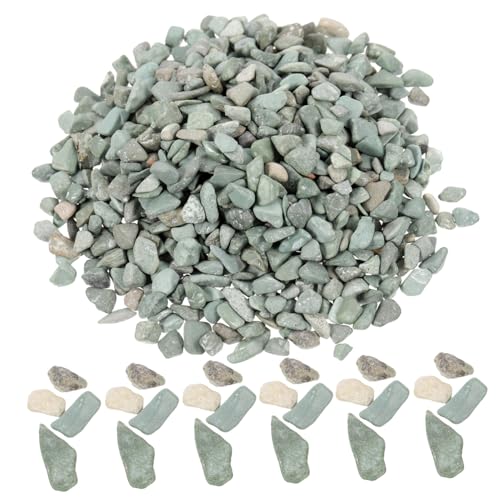 FIXOSHEE Natural Grey Limestone Pebbles Mini Garden Rocks for Micro Landscape Railway and Sand Table Decoration Bag Realistic Stones for Fish Tank Bonsai Pathways and DIY Craft Scenery