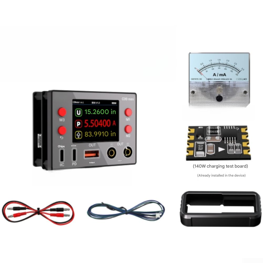 i2c C09mini - Amperímetro digital medidor de corriente, pequeño amperímetro digital para aplicaciones de monitoreo y medición de corriente (paquete 3)