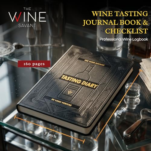 Guide de dégustation de vin en 5 étapes carnet B6 noir élégant de qualité - 2