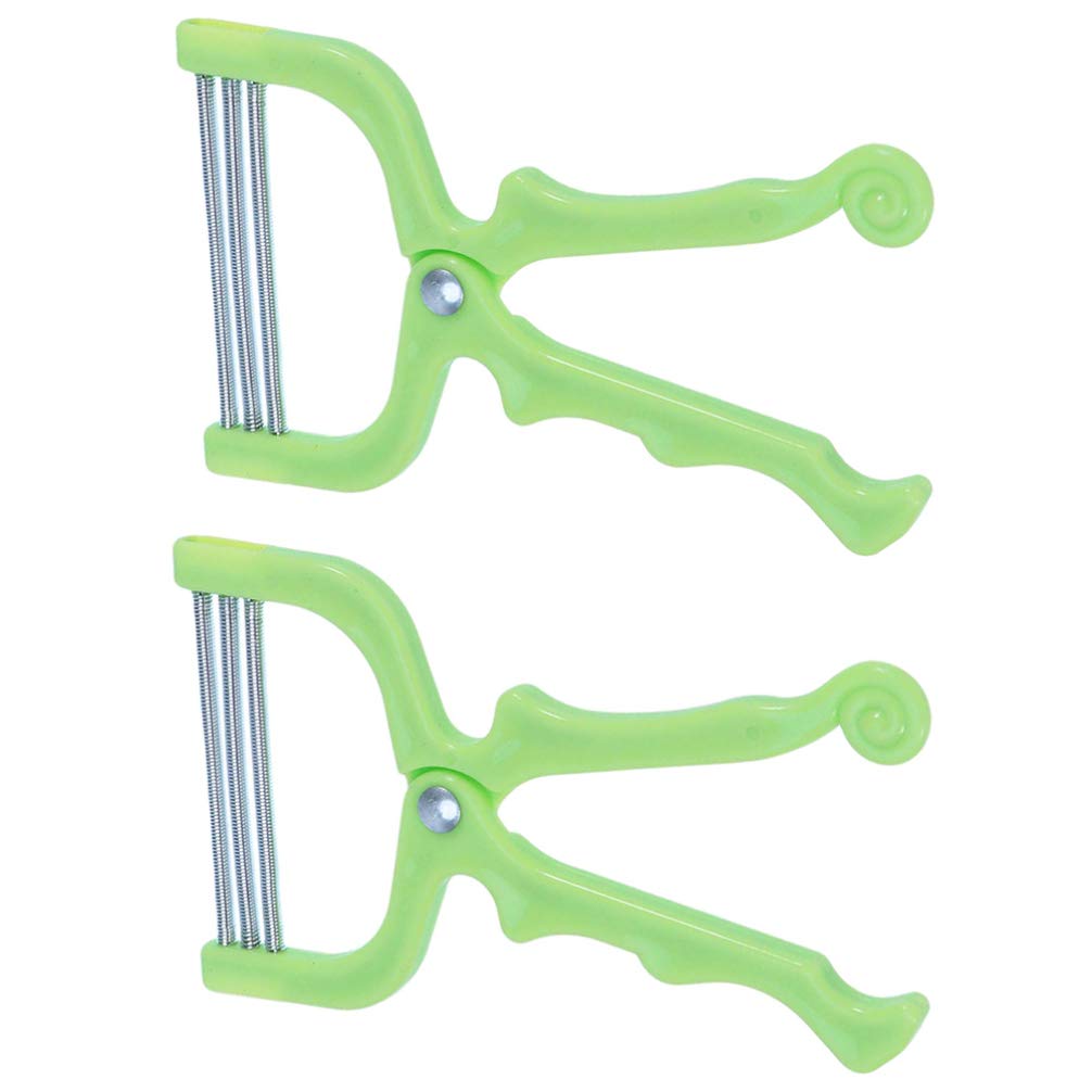 Healifty Spring Epilator Facial Hair Remover Hair Removal Spring Upper Lip Chin Cheeks Neck Stainless Steel Hair Threader 2pcs/ Set Green