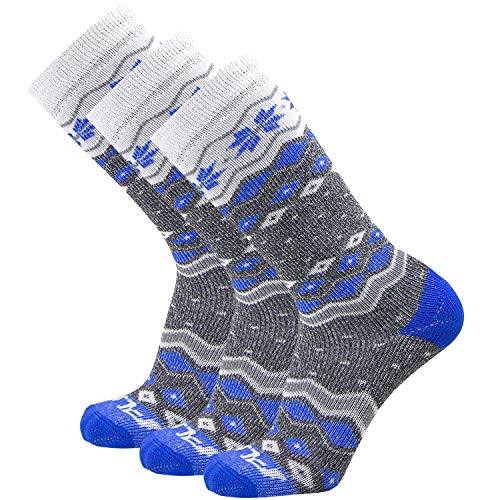Kids Ski Socks Girls Boys Wool – Warm Merino Skiing Snowboard Sock Pack, Outdoor Winter