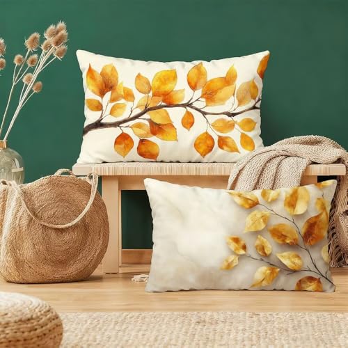 Housse de coussin velours jaune 40x80cm de qualité supérieure double face - 2