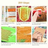 Jawecci Bookshelf Diamond Painting Kits, 5D DIY Diamond Painting Kitty Kits for Adults Beginners, Full Drill Round Diamond Art Painting Dots Craft Set Gifts 30X40cm - Image 6