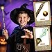 KingVows Light Up Magic Wizard Wand with 4 Color Lights & Sound - Set of 8 Illuminating Witch Sorcerer Toys for Kids Cosplay Party, Golden