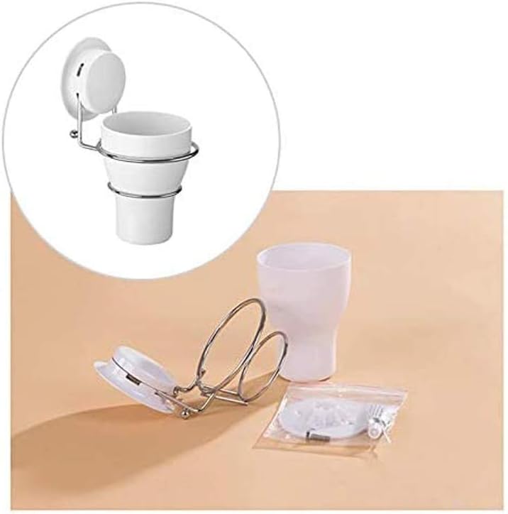 Minimalist Suction Cup Toothbrush Holder, Stainless Steel, Creative Seat Brush