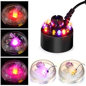 FITNATE Ultrasonic Fog Maker, nevel ultrasone vernevelaar, 12 LED kleurverandering, mistapparaat voor Halloween pompoen…
