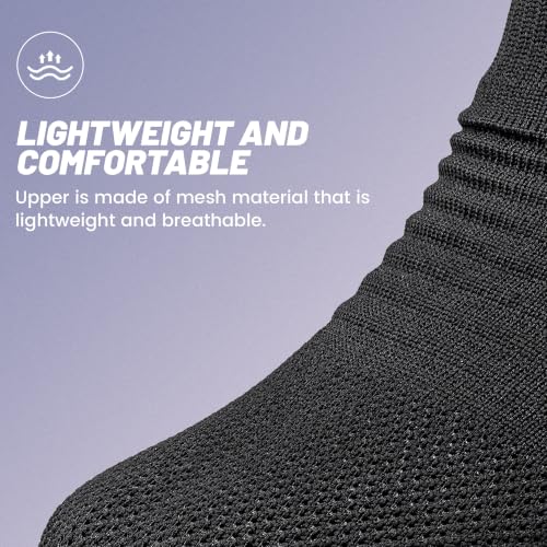 Image of YHOON Women's Walking Shoes - Sock Sneakers Slip on Mesh Platform Air Cushion Athletic Shoes Work Nurse Comfortable