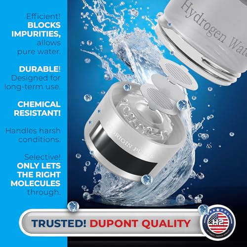 H2ORIGIN PULSE Hydrogen Water Bottle Generator, Up to 9000 PPB Hydrogen Bottle Water Ionizer with SPE/PEM Technology, 3-in-1 Portable Universal Adapter and Refreshing Mist Spray - Image 4