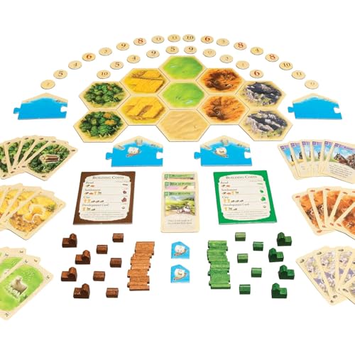 Image of Cattan 5-6 Player Extension Board Game,Family Card Games for Adults and Kids,Fun Strategy & Party Game for All Ages, Multi Players, Perfect for Game Nights, Travel & Home Entertainment
