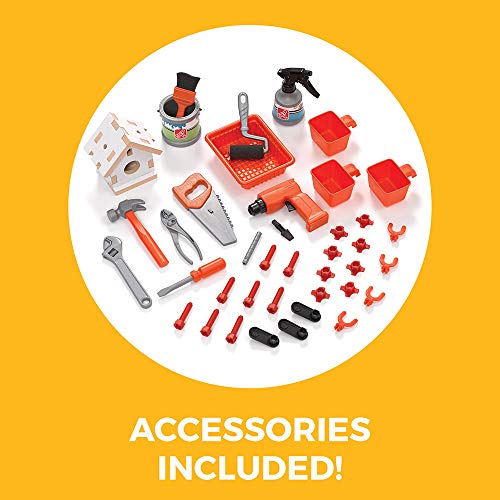 Step2 489199 Big Builders Pro Kids Workbench – Includes 45 Toy Workbench Accessories, Interactive Features For Realistic Pretend Play – Indoor/Outdoor Kids Tool Bench thumb #5