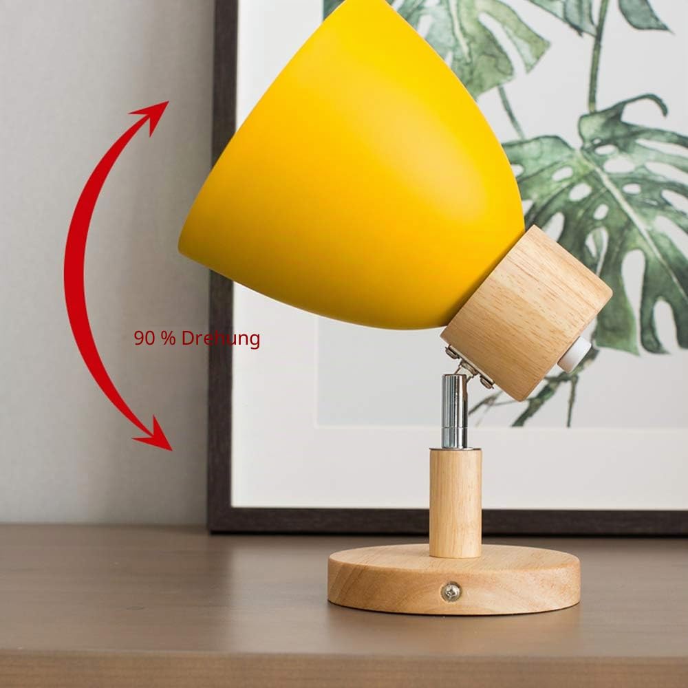 Wandlampe Holz Wandleuchte E27 Verstellbare Wandbeleuchtung Leselampe Innenwandleuchte Eisen Wand Strahler Schlafzimmer Wohnzimmer Flur Esszimmer Nacht Beleuchtung,Weiß