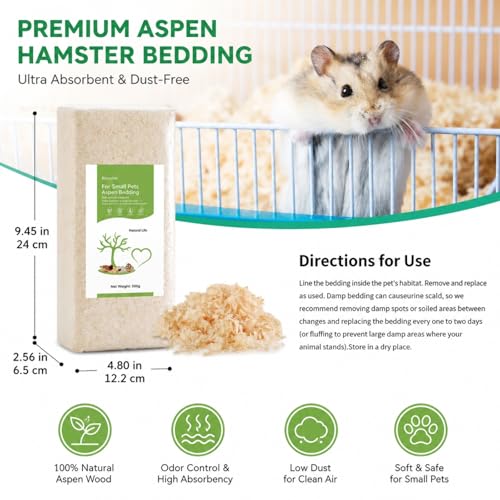 18oz Small Pet Bedding, Low Dust, Odor Control, Ultra Absorbent, for Hamsters, Guinea Pigs, Parrots, Rabbits, Gerbils, Mice & Small Animals - Image 2