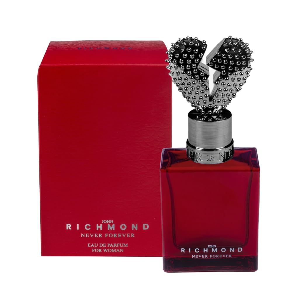 John Richmond Never Forever Eau de parfum donna, 100 ml - Profumo da donna orientale e floreale – Con note di caramello, gelsomino e muschio