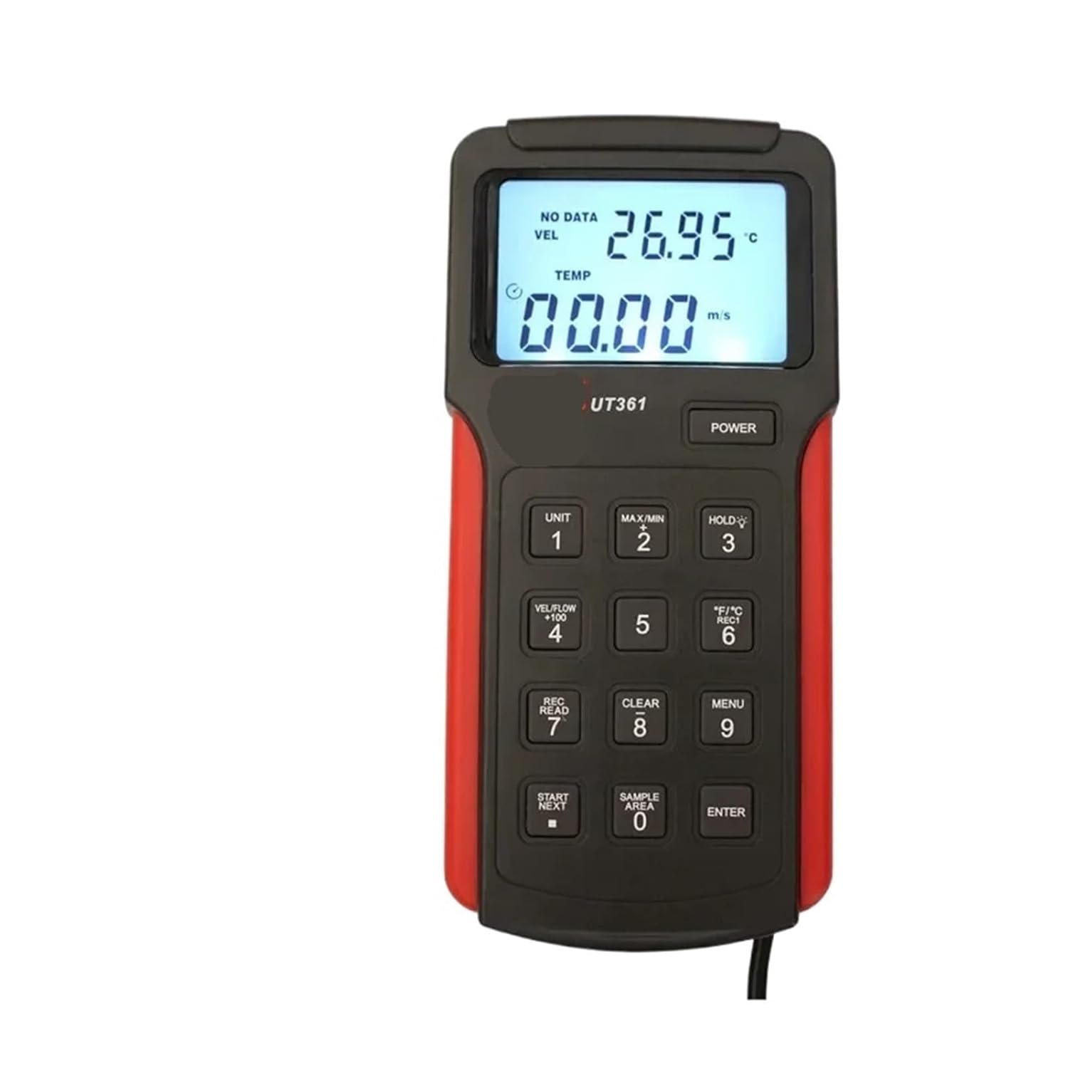 UT361 Anemometer Temperature Tester Unit Switching Wind Speed Display