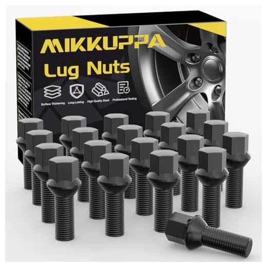 20 Stück MIKKUPPA Radschrauben Radbolzen M14x1,5 - Schaftlänge: 28mm,Kegelbund 60°,Schlüsselweite :17mm (Schwarz)