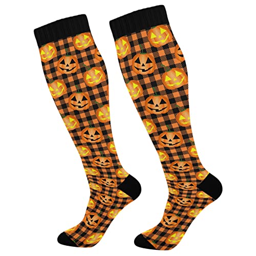 Image of Wusikd Pirate Skulls Compression Socks for Women and Men Circulation Cute Long Socks for Athletic Running 1