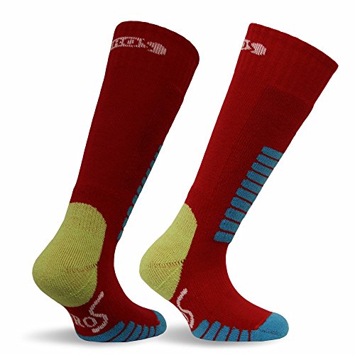 Eurosock Unisex Child Ski Supreme Junior Sock, Red, XXX-Small
