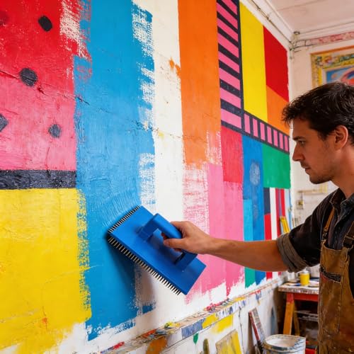 Herramienta de arte para pintar paredes con relieves y efectos visuales 8