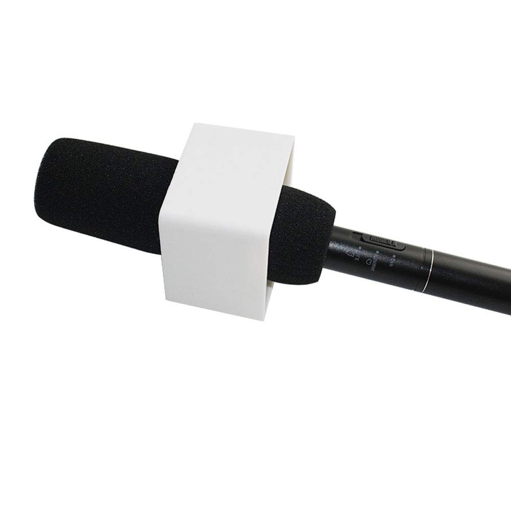 Waziaqoc Microphone Flag Station - Square ABS Cube For News Interviews And KTV