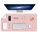 Dual-Sided Using Desk Pad Blotter Mats Table Protector Mat on Top of Writing Desks Office Laptop Computer Desktop Cover Décor Gaming Mousepad Elbow Pads for Men Teen Boy Kids PU Leather 24X36 Inch