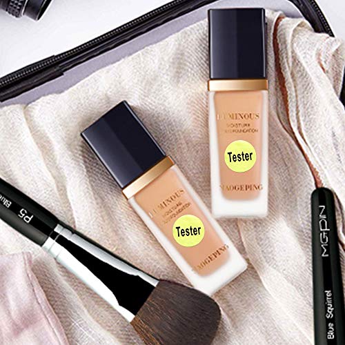 Hybsk Clear Cosmetic Tester Labels 20Mm Round Total 500 Per Roll (1 Roll) (Gold) #TOP5