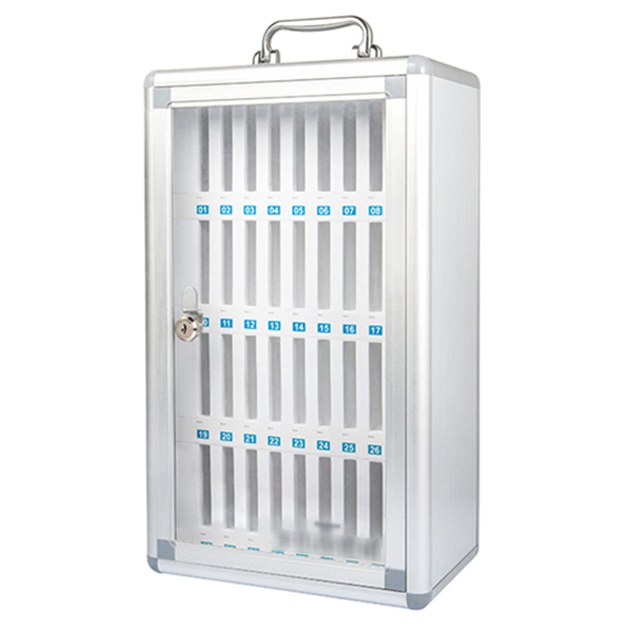 Caja Fuerte De Almacenamiento De Teléfono Móvil Casillero para Teléfono Móvil De La Oficina De Conferencias Caja De Almacenamiento De Teléfono Móvil con Cerradura (Color : Silver, S : 36 bits)