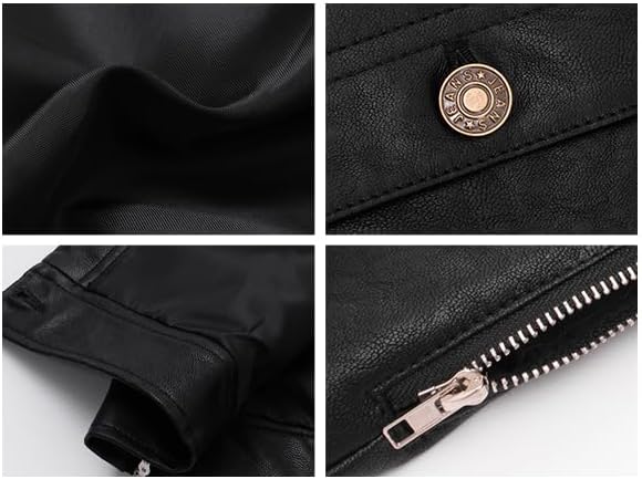 Ladyful Womens Oversized Leather Vest Sleeveless Faux Leather Jacket Motorcycle Biker Vest Coat Outerwear - Image 5