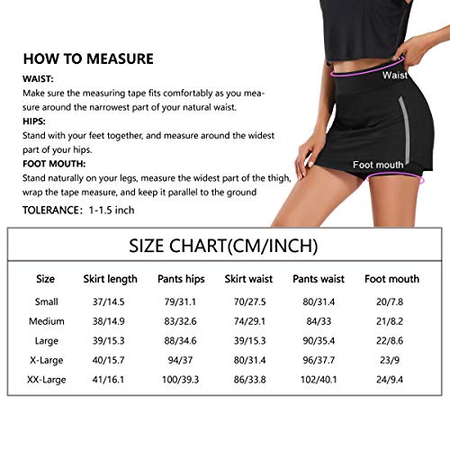 ODAWA Saias de tênis femininas com bolsos e shorts atléticos de golfe, saia esportiva para corrida,