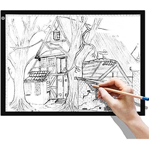 BATHWA A3 LED Light Box LED Drawing Board with USB Power Cable Dimmable Brightness for Drawing Cover