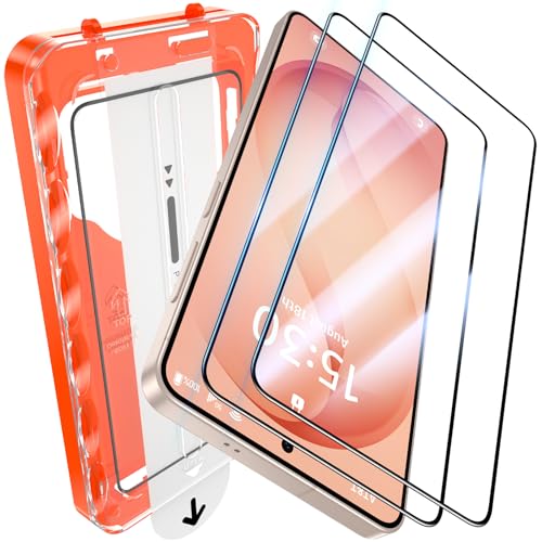 Image of UniqueMe for S26 Screen Protector - 2 PACK Tempered Glass for Samsung Galaxy S26,[Fingerprint Unlocking] Easy Installation,Bubble-Free,9H Hardness,HD-Clear,3D Full-coverage