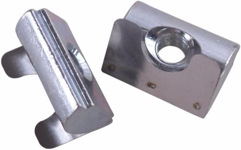 30pcs Silver European Standard Carbon Steel Drop in T Nut with Spring Sheet for Aluminum Extrusion with Profile 45 Series M6
