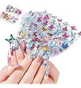 10 Designs Nail Art Foil Transfer Stickers, EBANKU Laser Butterfly Designer Nail Art Supplies Foi...