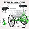 Barbella Adult Folding Tricycles Folding Bikes, 7 Speed 20/24/26 Inch 3 Wheel Adult Trikes Cruiser Bike with Large Basket, Foldable Tricycle for Adults, Women, Men, Seniors #5