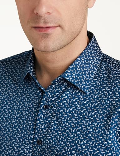 Image of Van Heusen Formal Printed Shirt for Men| Premium Cotton| Full Sleeves| Slim Fit |Breathable Fabric