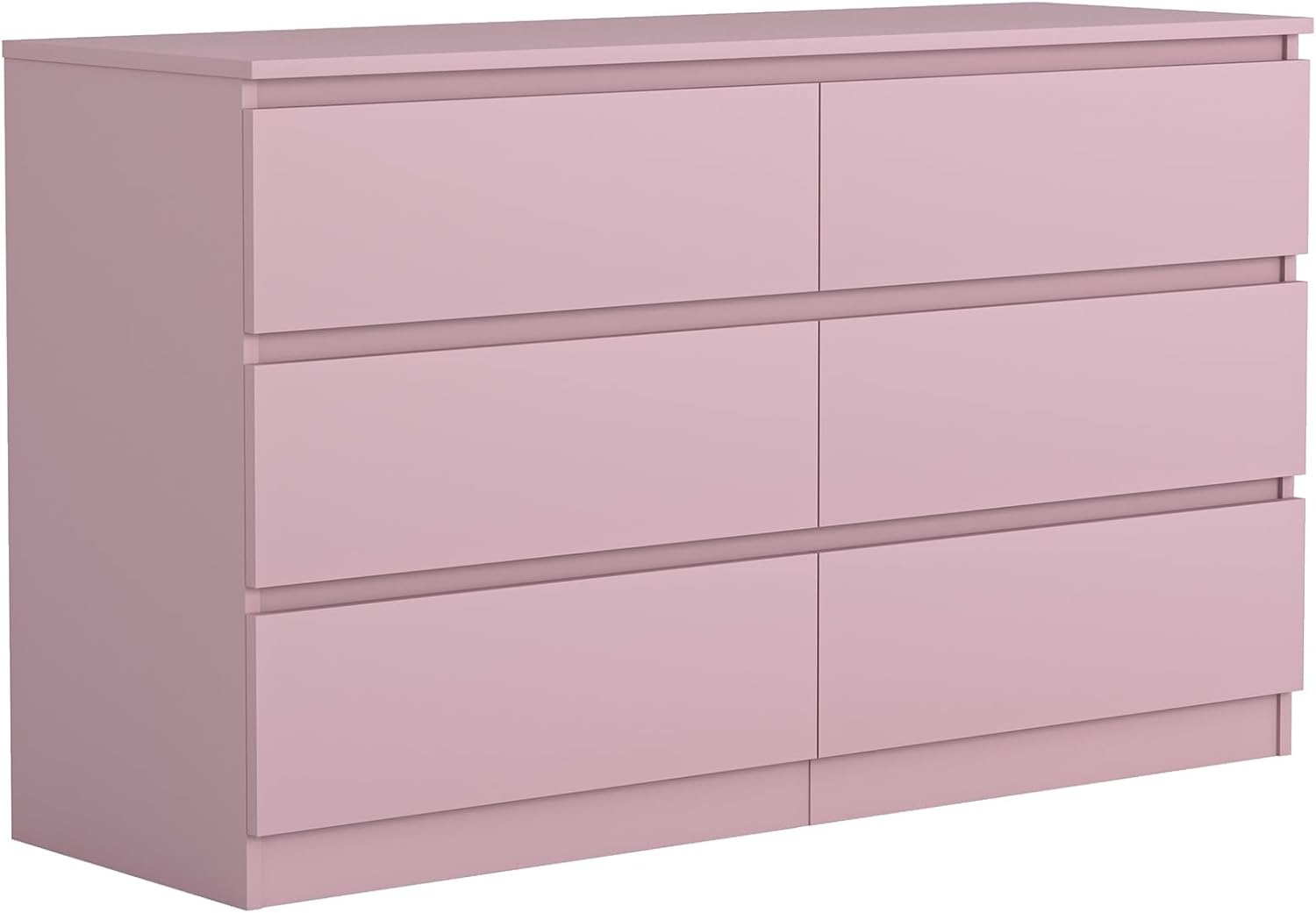 Vibe & Dine 4 Drawer Dresser, Modern Chest of Drawers Without Handle, Wooden Tall Nightstand for Bedroom, Black