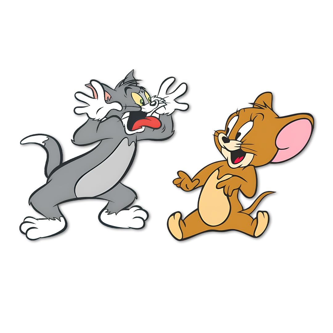 HNA GIFTING Tom and Jerry Wooden Decorative Fridge Magnet, Comic Character Design, Pack of 1 (Tom and Jerry)-image-15