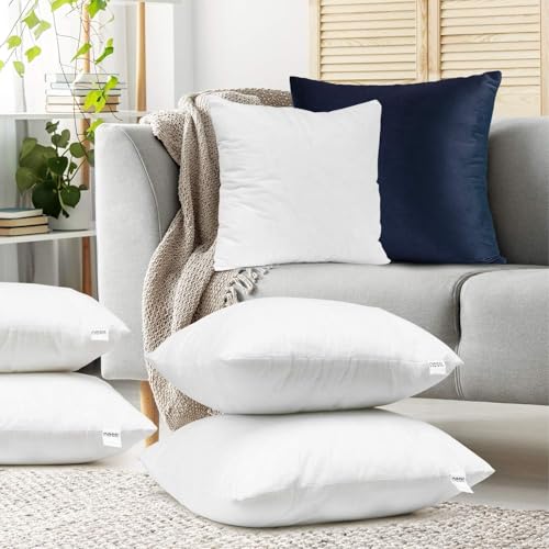 Image of Nestl 28x28 Pillow Inserts - Throw Pillow Insert 28x28, 2 Pack Euro Pillows 28x28, Decorative Euro Pillow Insert 28x28 White, 28 X 28 Pillow Insert, Lumbar Pillow Insert for Bed and Couch
