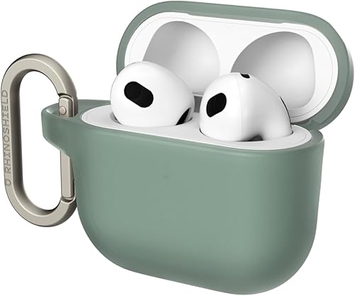 Miniatura 12 de RHINOSHIELD Funda para AirPods con mosquetón compatible con AirPods 4, protección contra caídas de grado militar, resistente a los arañazos, carga
