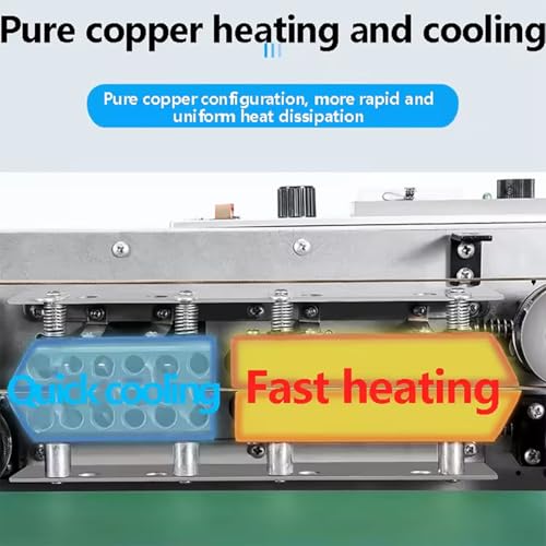 Sigillante automatico continuo a nastro con controllo digitale della temperatura per sacchetti e pellicole in PVC, ideale per imballaggi commerciali e di fabbrica