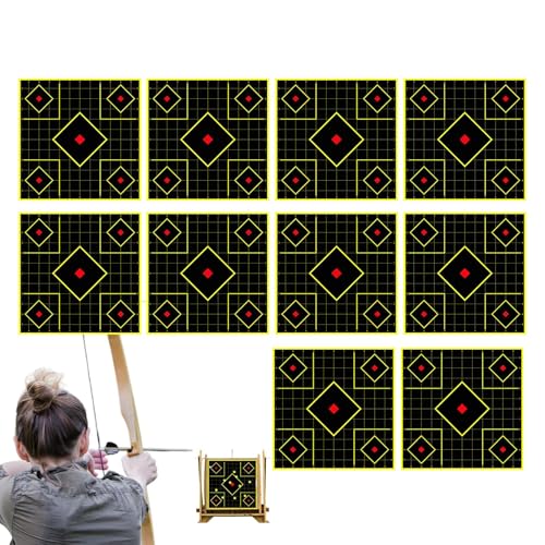 Papel de tiro | Hojas de meta de papel de 30x30 cm | Objetivo de práctica | Para campo de tiro interior exterior Jardín Entrenamiento Uso Recreativo