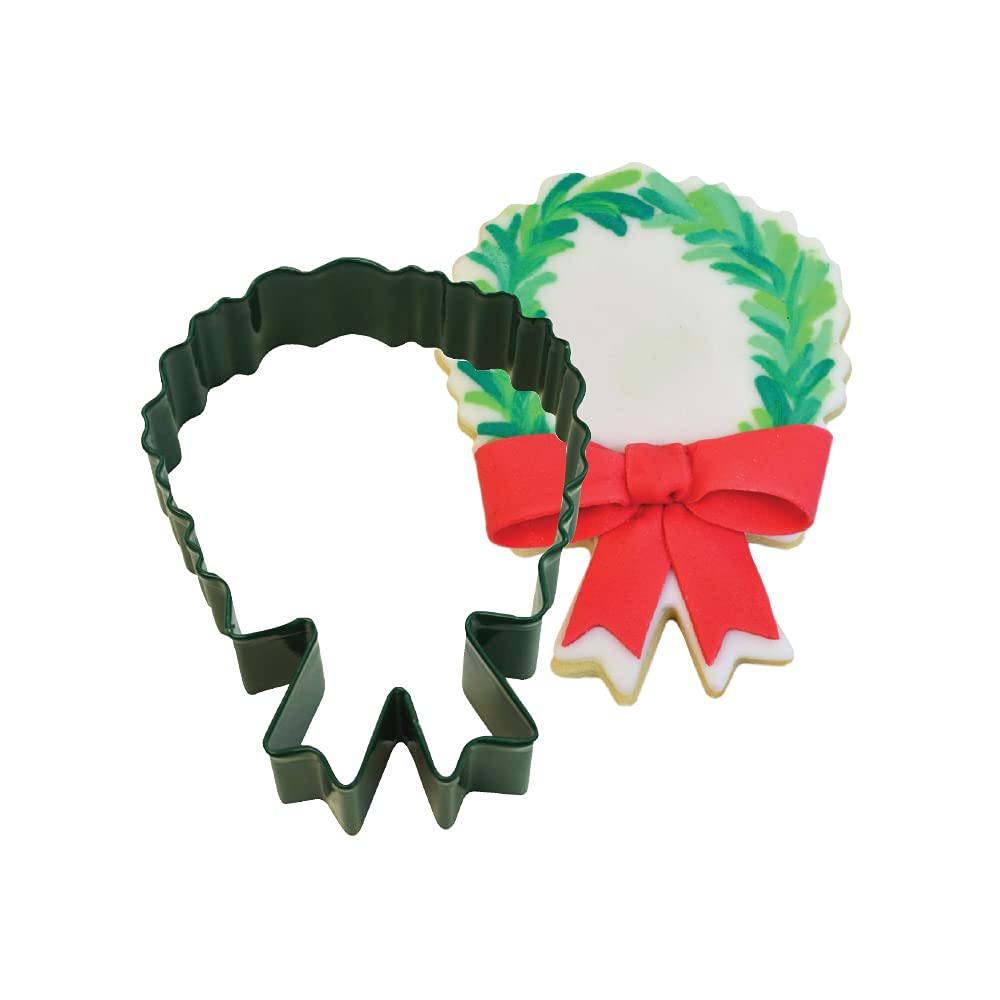 Creative Party K1136/G - Cortador de galletas con revestimiento de poliresina para Navidad, 1 unidad, acero, verde
