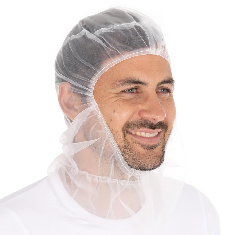 FRANZ MENSCH 1250 Stück Hygostar Astrohauben Micromesh | Nylon, weiß, Einheitsgröße, Karton, Astrohaube, Kopfhaube, Haarnetz