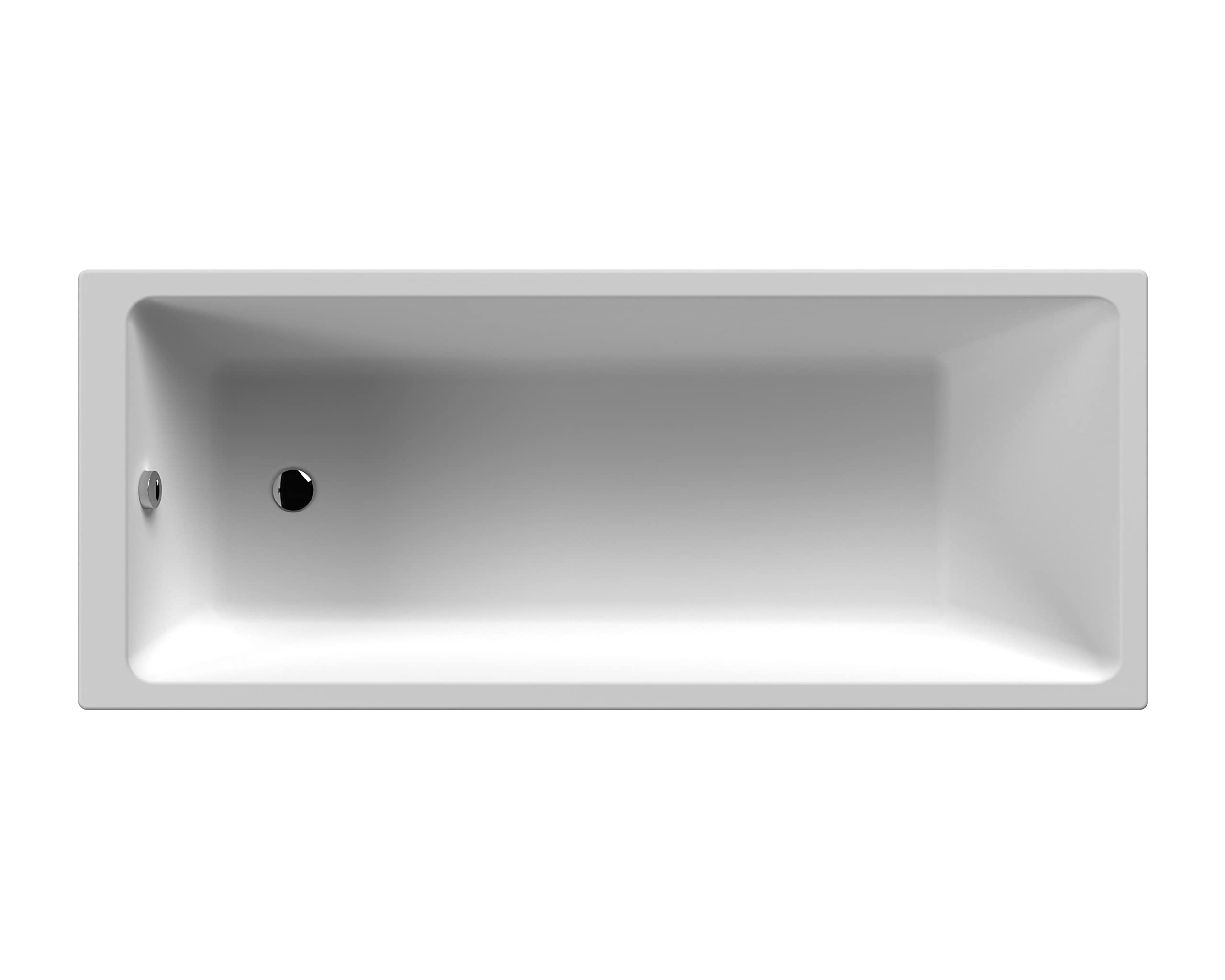 nuie Thin Edge Square Single Ended Bath 1700 x 700mm with Leg Set