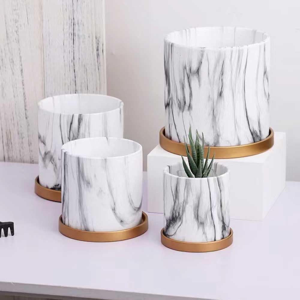 Biała okrągła ceramiczna doniczka na rośliny, 13 sztuk, cylindryczna donica z spodkiem z otworem drenażowym, wewnątrz i na zewnątrz, pojemnik na kwiaty na sukulenty, małe rośliny domowe, 14 cm
