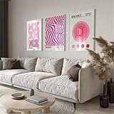 3er Bauhaus Poster Set,Farbverlauf Aura Nummer Wandbilder 