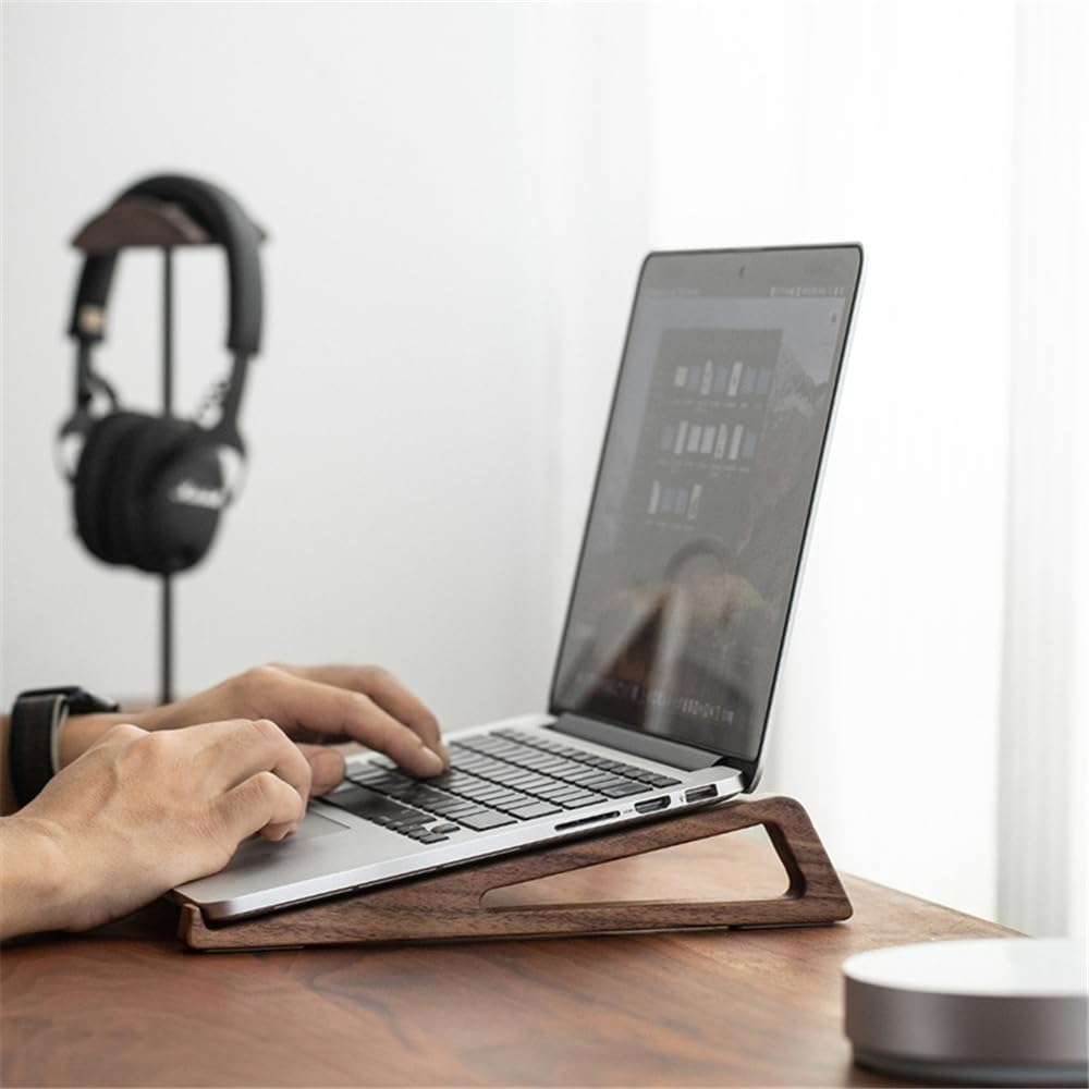 1 paio di supporti universali in legno for laptop, staffa raffreddamento portatile da 10"-17" tablet e notebook Supporto per Portatile